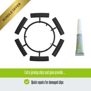 AlloyGator Repair Bundle - Joining Clips & Glue - Black