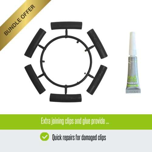 AlloyGator Repair Bundle - Joining Clips & Glue - Black